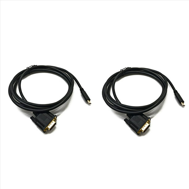 2X Cable USB C una VGA 5.9 Pies / 1.8M, Cable USB Type C una VGA, Adecuado para Dispositivos USB 3.1, Adecuado para , Etc.