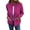 Hot Pink, variant on Women's Fashionable Solid Color Long Sleeved Stand Up Collar Zipper Loose Pocket Jacket Casual Jacket for Fall Winter Outdoor Activities,Black,L