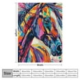 thumbnail image 4 of BCIIG Colorful Horse Blanket, Soft Fuzzy Lightweight Watercolor Art Flannel Throw Blanket Perfect for Couch, Bed, Travel &amp; Outdoor Use, Warm Fluffy Cozy Decor Blankets for Adults Kids   50x60in, 4 of 6