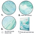 thumbnail image 3 of Designart "Turbulent Teal Waves Drama II" Coastal Waves Floater Framed Canvas Prints, 3 of 5