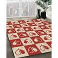 thumbnail image 3 of Ahgly Company Machine Washable Indoor Round Transitional Red Area Rugs, 7' Round, 3 of 7