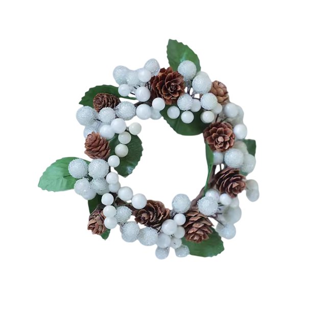 Regalos de Corona de Navidad, Decoración de Escritorio, Decoraciones de Vela, Accesorios de Cena a la Luz de la Vela de Noche de Navidad, Decoraciones