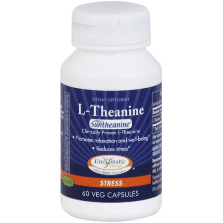 Enzymatic Therapy L-Theanine Vegetarian Capsules 60 ea (Pack of 2)
