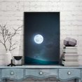 thumbnail image 3 of IDEA4WALL Framed Canvas Wall Art for Living Room, Bedroom Moon with Bright Canvas Prints for Modern Home Decoration Ready to Hang, 3 of 4