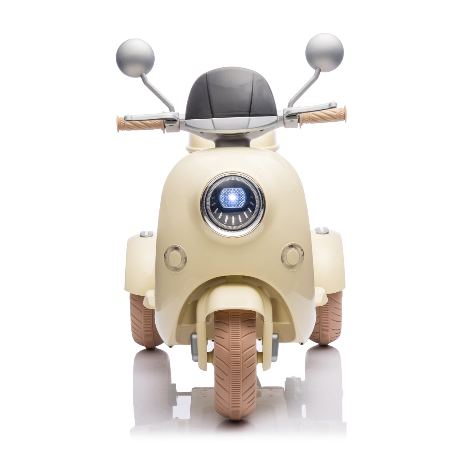Ambifirner 12V Gift Electric Motorcycle 2-Seater w/Bluetooth, LED Lights & Parent Seat - 3-Wheel Ride-On Toy with Storage Box, Slow Start