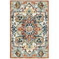 thumbnail image 5 of SAFAVIEH Aspen Caroline Floral Runner Rug, Blue/Rust, 2'3" x 15', 5 of 9