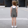thumbnail image 6 of RRMuAzgs Girl's Casual Sleeveless Jumpsuits Spaghetti Straps Tank Top Overalls Summer Shorts Jumpsuit With Pockets, 6 of 9