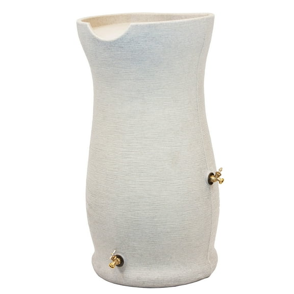 Good Ideas Impressions 50 Gal Corsican Rain Saver Barrel, 2 Spigots, Sandstone