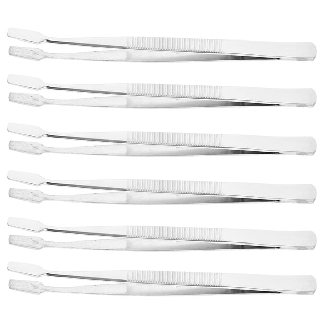 OULII 6Pcs High Precision Tweezers Stainless Steel for Jewelry Making Laboratories Industrial Areas