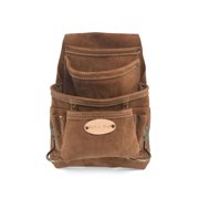 Style N Craft Carpenter's Nail and Tool Pouch in Heavy Duty Suede Leather with Multiple Pockets