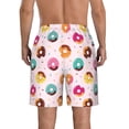 thumbnail image 3 of Kdxio Colorful Donuts Pattern Mens Casual Shorts - Drawstring Summer Beach Sports Shorts for Men, 3 of 9