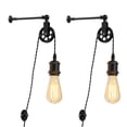 thumbnail image 1 of FSLIVING Plug In Wall Sconce Retro Adjustable Height Angle Lighting Fixtures, 1 of 8