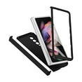 thumbnail image 4 of Dteck for Samsung Galaxy Z Fold 3 Case with Hinge Protection & Built-in Front Screen Protector, Full Body Drop Protection Z Fold3 Matte Cover with Ring Holder, Work with Magnetic Car Mount, Black, 4 of 8