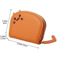 thumbnail image 2 of Vjnyvs Cute Wallets For Women Mini Cat Wallet Multi-Layer Leather Zipper Purse Cartoon Cat Coin Pouch Small Card Wallet PU Leather Coin Bag Card Holder, 2 of 7
