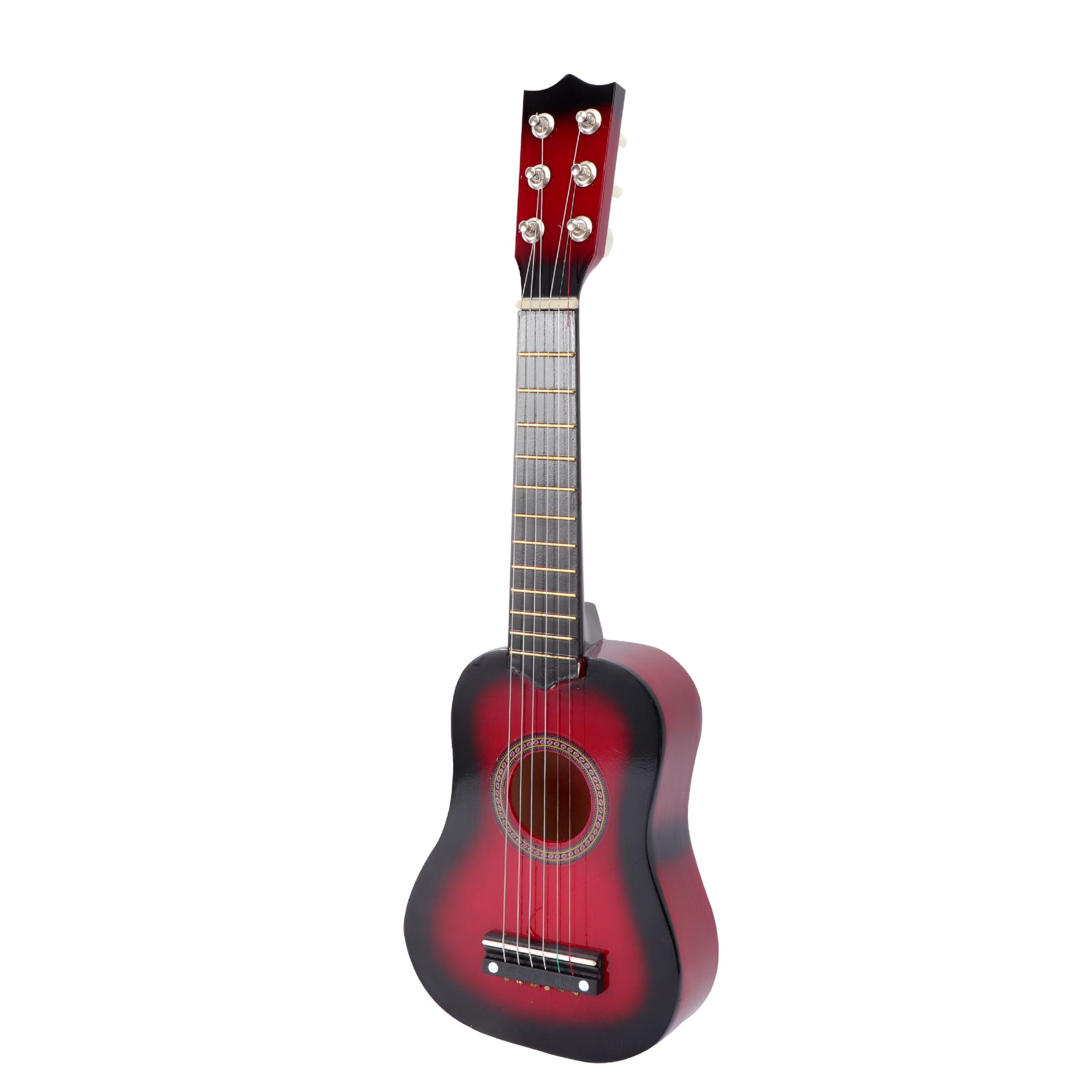 LAMIRO 21 Inch Acoustic Guitar Small Size Portable Wooden Guitar for Children Kids (Red)