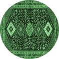thumbnail image 1 of Ahgly Company Machine Washable Indoor Round Persian Emerald Green Traditional Area Rugs, 8' Round, 1 of 4