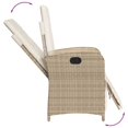 thumbnail image 5 of vidaXL Chaise de Jardin Inclinable d'Extérieur avec Repose-Pieds - Rotin Poly Beige, 5 of 5