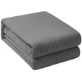 thumbnail image 3 of Nanshing Myrne 7 Piece Modern Solid Color Waffle Quilt Set, Grey, Queen, 3 of 8