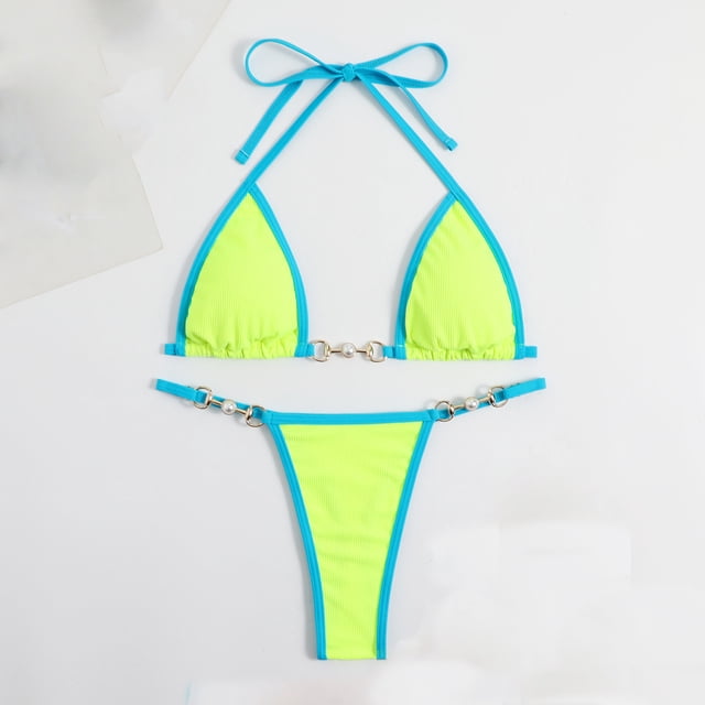Trajes de baño para mujer, Trajes de baño para mujer, Traje de baño de mujer de nueva moda con abertura, Traje de baño bikini casual para mujer