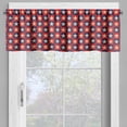 thumbnail image 2 of Ambesonne Prehistoric Country Valance Pack of 2, National Stars, 54"X12", Cream Navy Red, 2 of 5
