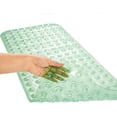 thumbnail image 2 of Bathtub Mats for Shower Tub Extra Long Non-Slip Bath Mat, 39 x 16 Inch Shower Mat with Drain Holes and Suction Cups, Bath Tub Mat for Bathroom with Machine Washable (Clear Green), 2 of 5