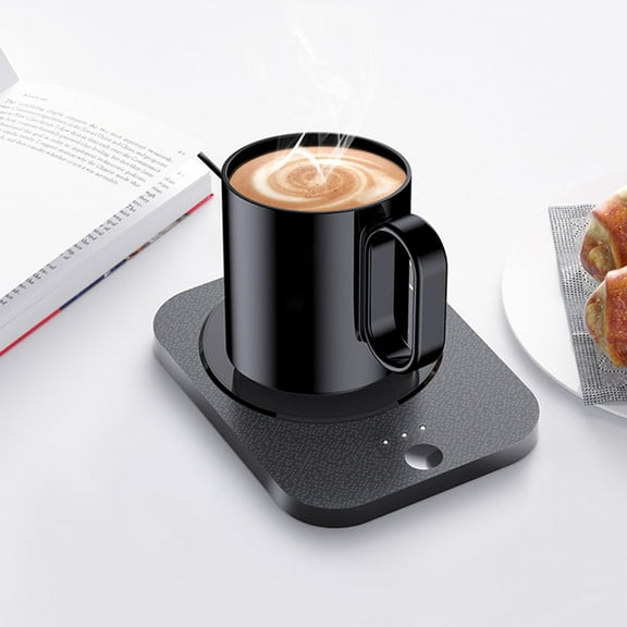 Mug Warmer 3 Gears Electric Cup Warmer Automatic Shutoff Fast Heating USB Milk Coffee Drink Warmer Plate Black