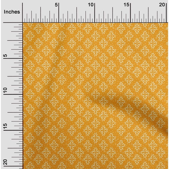 oneOone Viscose Chiffon Fabric Dot & Floral Block Print Fabric BTY 42 Inch Wide