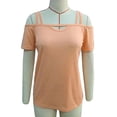 thumbnail image 2 of Blusa Con Hombro Doble Correa Color Liso Casual de Moda para Cita, 2 of 3