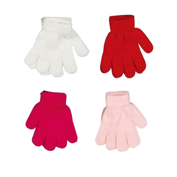 Kids Korner Kids Korner Girls Stretch Gloves 4Pack Size Toddler
