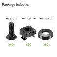 thumbnail image 2 of Unique Bargains M6x16mm Server Rack Cage Nuts Black 60Set Mounting Screws for Server Shelves, 2 of 4
