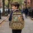 thumbnail image 3 of Yspwyqan Little Boys Soccer School Backpack, Fish Camo Bass 17 Inch Kids Backpack, 600D Polyester Adjustable Straps Bookbag for Preschool Kindergarten Hiking Travel, 3 of 7