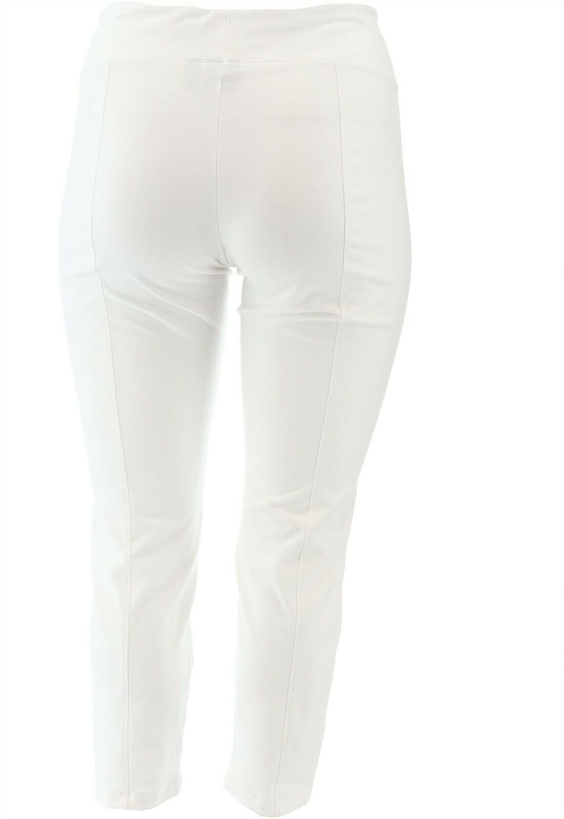 A374340 White, PXS Women with Control Tummy TUSHY LIFTER Slim-Leg Pants