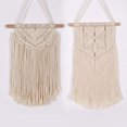 thumbnail image 4 of 2 uds macramé colgante de pared tejido decoración de pared tapiz Boho Chic decoración del hogar, 4 of 5