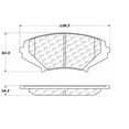 thumbnail image 1 of Convient aux Mazda RX-8 2004-2011 Stop Tech Plaquette de Frein à Fente d'Alimentation 105.10090 Posi Quiet; Numéro FMSI D1009; Céramique; Ensemble de 4, 1 of 5