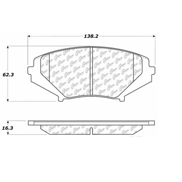 Convient aux Mazda RX-8 2004-2011 Stop Tech Plaquette de Frein à Fente d'Alimentation 105.10090 Posi Quiet; Numéro FMSI D1009; Céramique; Ensemble de 4