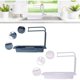 thumbnail image 1 of Estante telescópico para fregadero, soporte para escurridor, jabonera ajustable para cocina, azul y blanco, 2 uds., 1 of 4