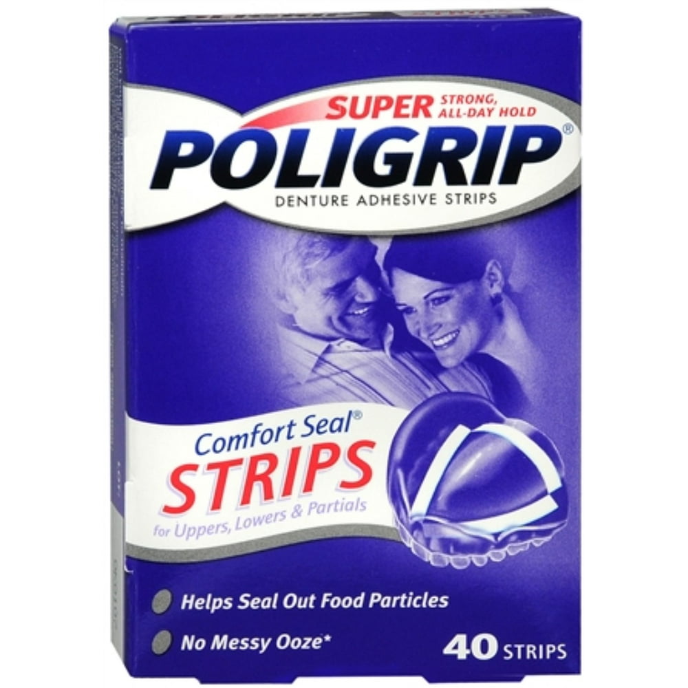 Super Poligrip Comfort Seal Strips 40 Each Pack Of 3