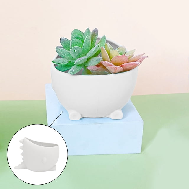 Durable Silicone Desktop Planter Adorable Dinosaur Design Mini Decorative Pot for Succulents and Small