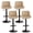 khaki, variant on RESTWORLD 2PCS Khaki Adjustable 360° Swivel Bar Stools PU Leather Cushion With Backrest Footrest For Kitchen Island Home Bar Dining Room