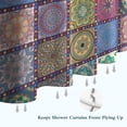thumbnail image 6 of Pink Diverse Mandala Pattern Shower Curtain 72"x84" ,Bathroom Decorative Shower Curtains Set with 12 Hooks,Modern Waterproof Washable Shower Curtain, 6 of 6