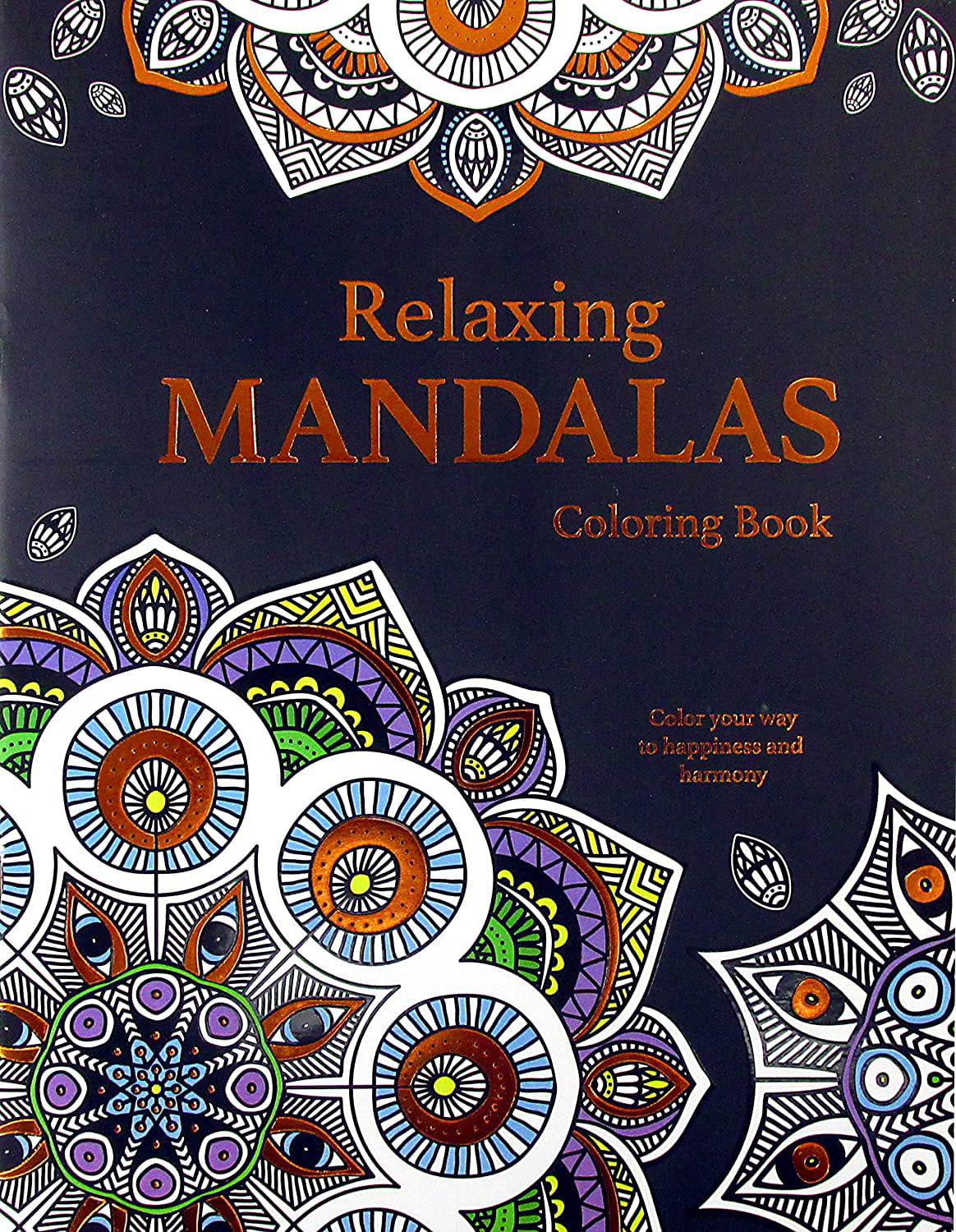 Adult Coloring Book 5 Pc Set - 4 Mandalas Books Plus Pattens Easy Tear-Out  Pages