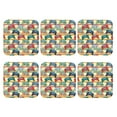 thumbnail image 2 of Disketp Retro With Joysticks Funny Coasters,6 Pcs Leather Coasters with Holder, Perfect Housewarming Hostess Gifts,Protect Furniture from Water Marks Scratch and Damage,Square, 2 of 7