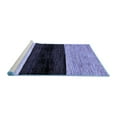 thumbnail image 2 of Ahgly Company Machine Washable Indoor Square Abstract Blue Modern Area Rugs, 8' Square, 2 of 4