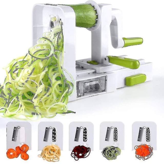 Spiralizer 4 -blade Vegetable Spiralizer Foldable Spiral Slicer Zucchini Noodle Veggie Pasta Spaghetti Maker