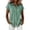 *Green, variant on VBVC Women's Striped Button Down Shirt,Ladies Short Sleeve V-Neck Blouse,Summer Collared Work Tops for Women,Black,S-2XL