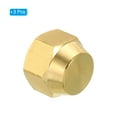 thumbnail image 3 of Uxcell 9/16-18UNF Female Thread 5/16" Brass Flare Cap SAE Flare Fitting 45 Degree Hex Pipe Fitting 3 Pack, 3 of 5