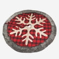 thumbnail image 2 of XYAIYT Jupe de Sapin de Noël Décorations de Noël Tapis de Sapin de Noël Grand Design Flocon de Neige Bordure en Cuir Artificiel Réutilisable Fermeture Facile Protège le Sol Rassemblements de Vacances 48.0 Po Rouge, 2 of 8