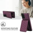 thumbnail image 3 of Crossbody Wallet Case for Samsung Galaxy Note 20, Purse Magnetic Clasp RFID Blocking Card Holder, PU Leather Flip Kickstand Shockproof Protective Cover for Galaxy Note 20, Darkpurple, 3 of 8