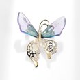 thumbnail image 1 of Broche de mariposa esmeralda, alfileres con sentido, borla exquisita, libélula, ramillete de metal, accesorios personalizados, 1 of 1