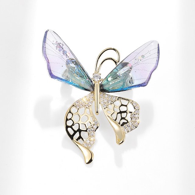 Broche de mariposa esmeralda, alfileres con sentido, borla exquisita, libélula, ramillete de metal, accesorios personalizados